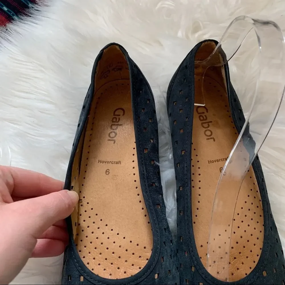 Gabor Dancin Suede perforated Ballet flat sz 8 - Picture 4 of 9